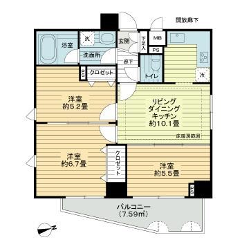 ルミエール千住 間取り図