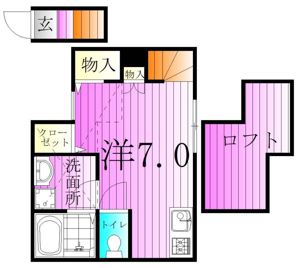Ｓｕｎｒｉｓｅ　Ｕｐ 間取り図