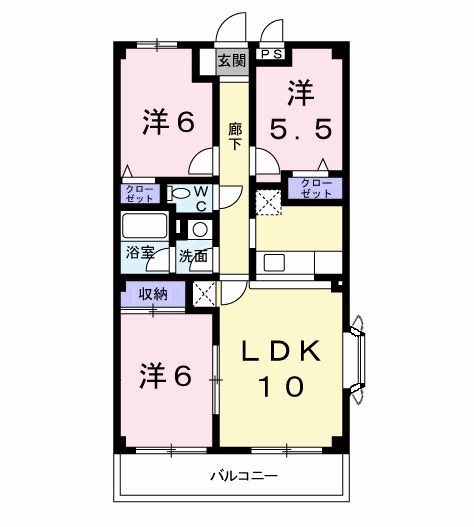 アイランドシティ 309号室 間取り