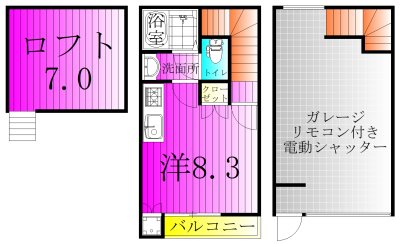 ＳＫガレジオ馬込沢Ⅱ B号室 間取り