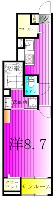 グレースヒルズ 105号室 間取り