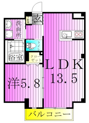 オルキス北千住 間取り図
