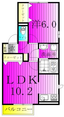 ソレアード  101号室 間取り