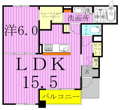 フレグランス 101号室 間取り