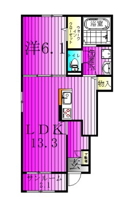 ソラリスＮ 101号室 間取り