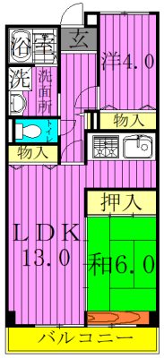 フレール綾瀬１ 間取り図