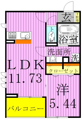 Ｂｌｕｍｅｎｌｉｅｄ 間取り図