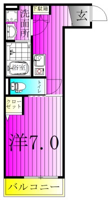 メグリオ新松戸Ⅱ 201号室 間取り