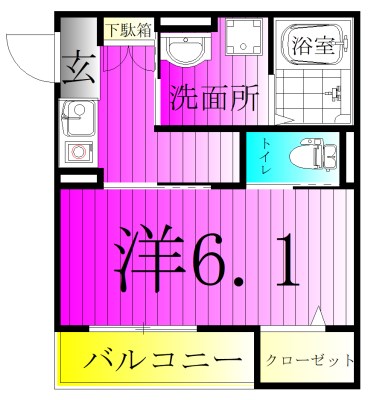 メグリオ新松戸Ⅱ 203号室 間取り