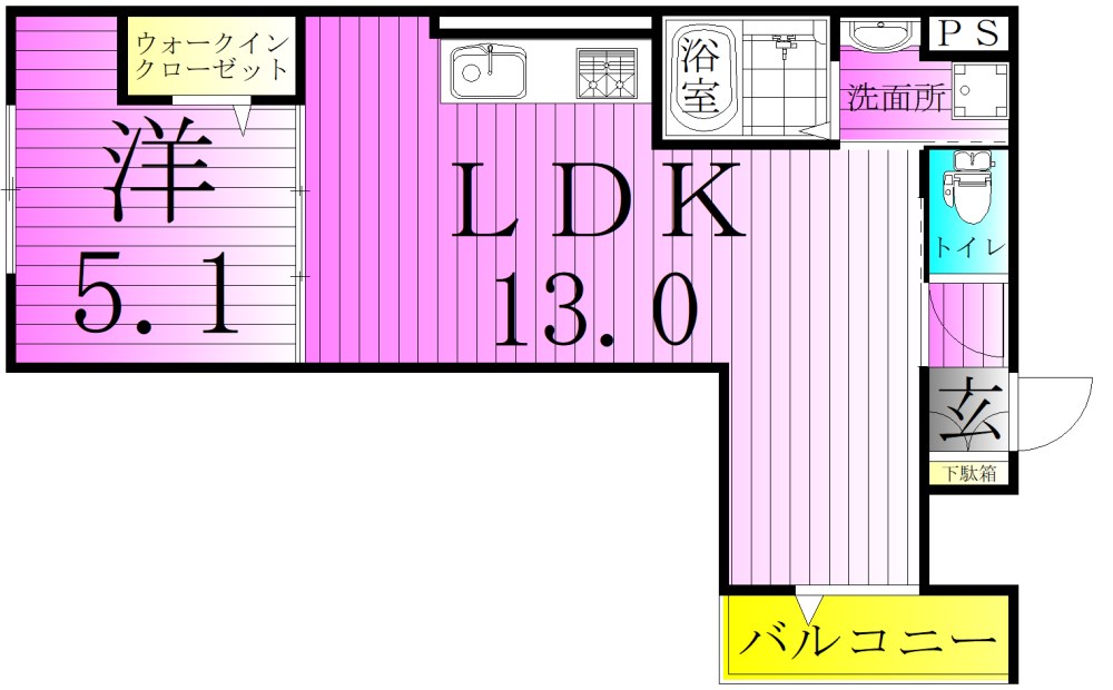 グラナーデ竹ノ塚 間取り図
