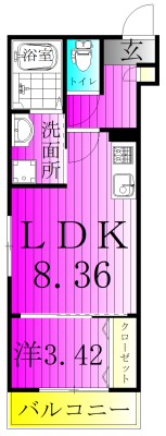 Leaf Hills Shinmatsudo 204号室 間取り
