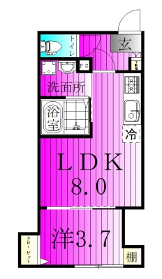robot home 上本郷 102号室 間取り
