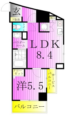 日神パレステージ北千住 間取り図