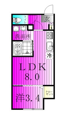 robot home 上本郷 303号室 間取り