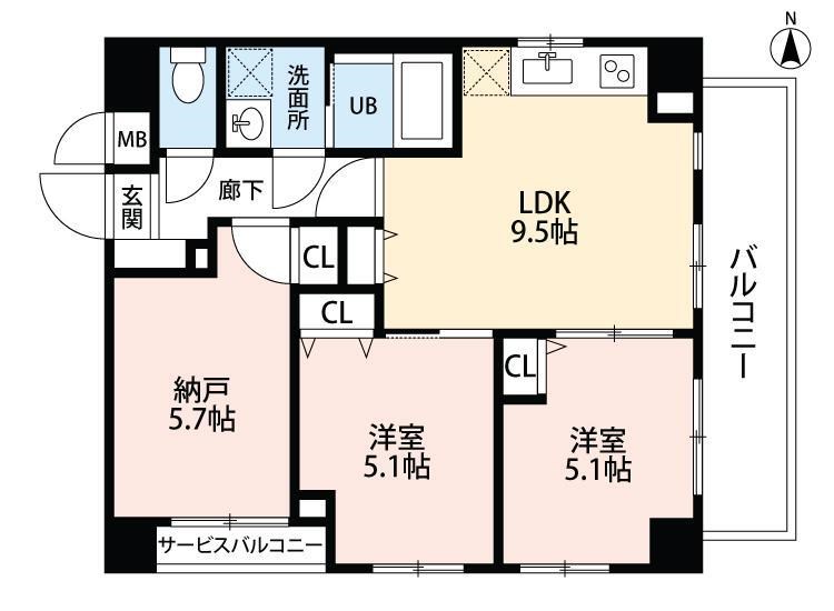 成美トラスト加賀２ 間取り図