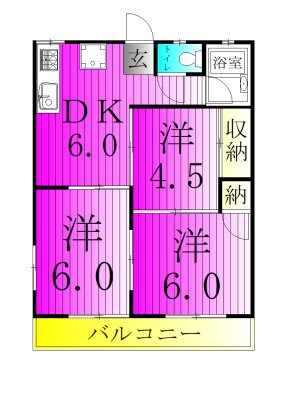 プレステージ 101号室 間取り