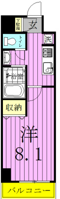 カーサ松戸 306号室 間取り