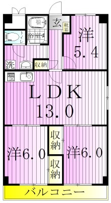 PLENDY北小金 103号室 間取り