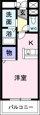 セルフィール西原 207号室 間取り