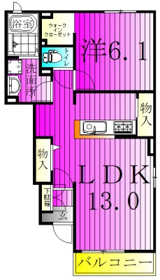 ラディーチェ 105号室 間取り