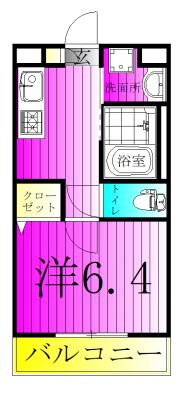 Ｃｒｅｓｔ　Ｍａｂａｓｈｉ 202号室 間取り
