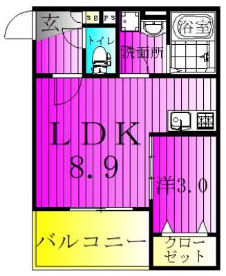 ジーメゾン柏増尾台 102号室 間取り