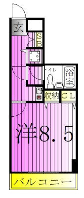 ライオンズマンション北千住第２ 間取り図