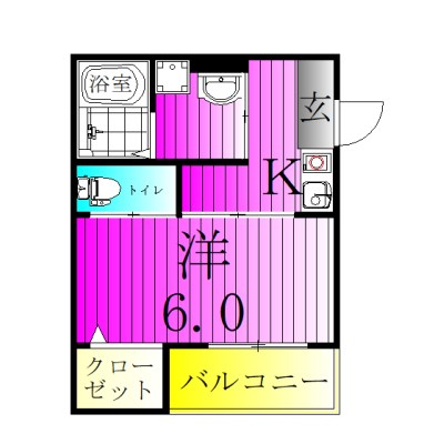 ル・カンフリエ新松戸 303号室 間取り