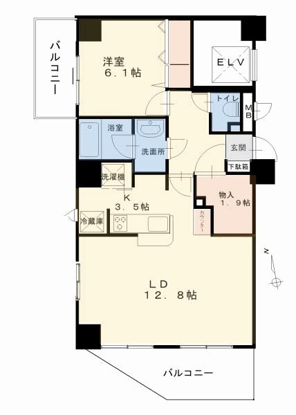 オアシスＦ棟 401号室 間取り