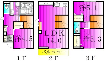 ルミエール 101号室 間取り
