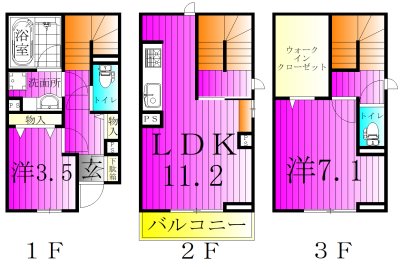 ルミエール 102号室 間取り