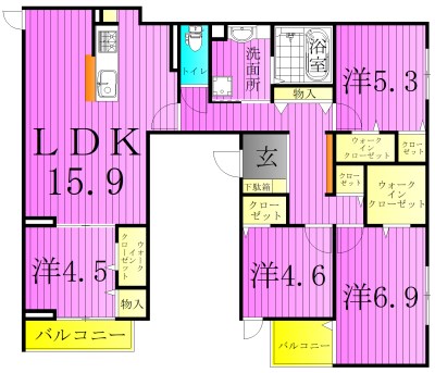 グラナーデ興野 間取り図