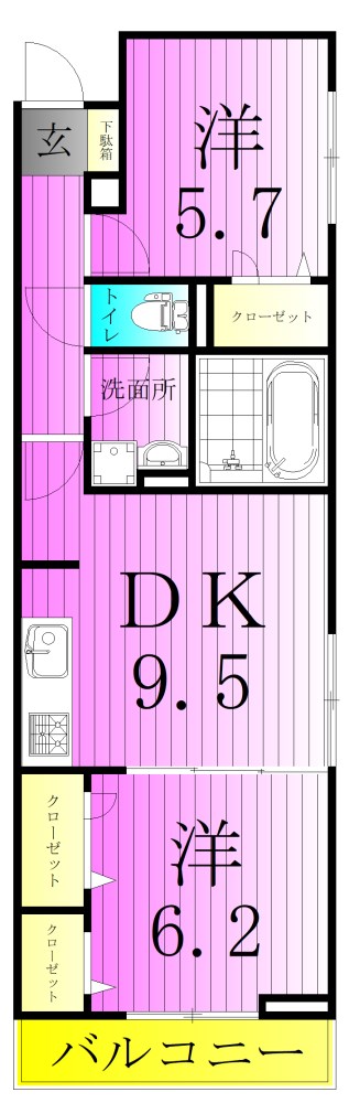 グラナーデ東伊興 間取り図