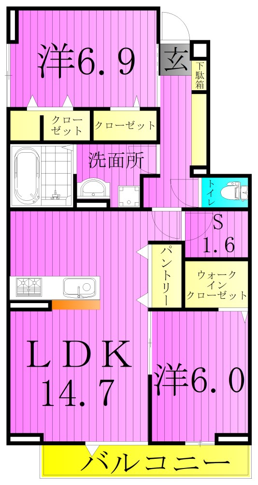 グラナーデ東伊興 間取り図