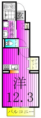 エターナル　グレイスＡ 105号室 間取り