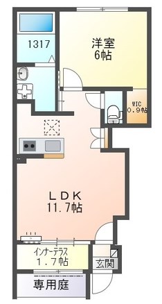 Fleuve 102号室 間取り
