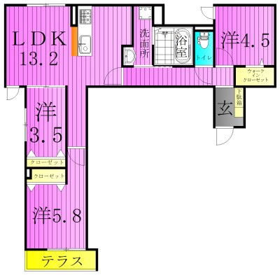 グラナーデ興野 間取り図