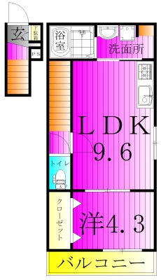 ハレレア南柏 201号室 間取り