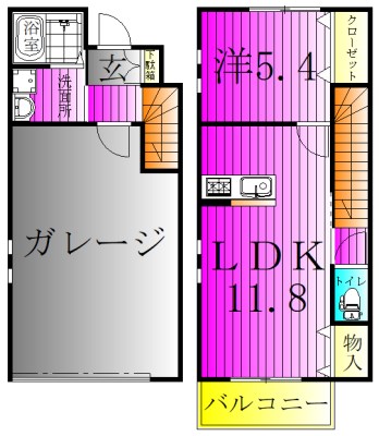 Lumirea Ⅲ 101号室 間取り