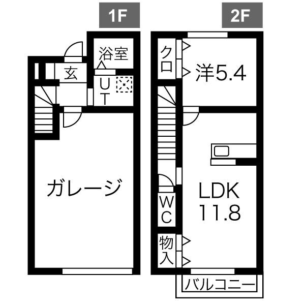 Lumirea Ⅲ 102号室 間取り