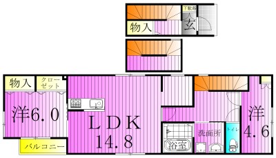 Twin Leaves A 間取り図