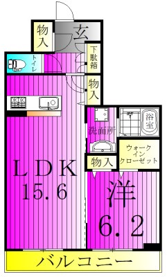 アドニス柏 202号室 間取り