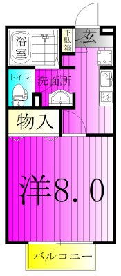 メルベーユパル  103号室 間取り