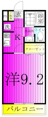 ワイズコート 101号室 間取り