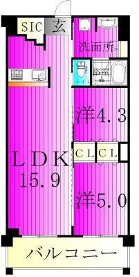 ART RESIDENCE IN OoTAKA-no-MORI 105号室 間取り