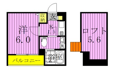 B・FLATS 202号室 間取り