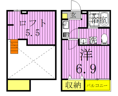 ドルフ柏 201号室 間取り