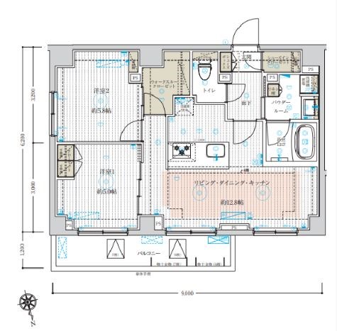 ARCOBALENO　TAKENOTSUKA 間取り図
