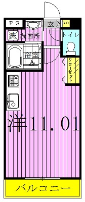 かじかわ 101号室 間取り