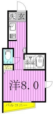 ヒルズ六実 203号室 間取り